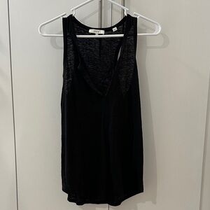 Vince Black linen Sleeveless Top